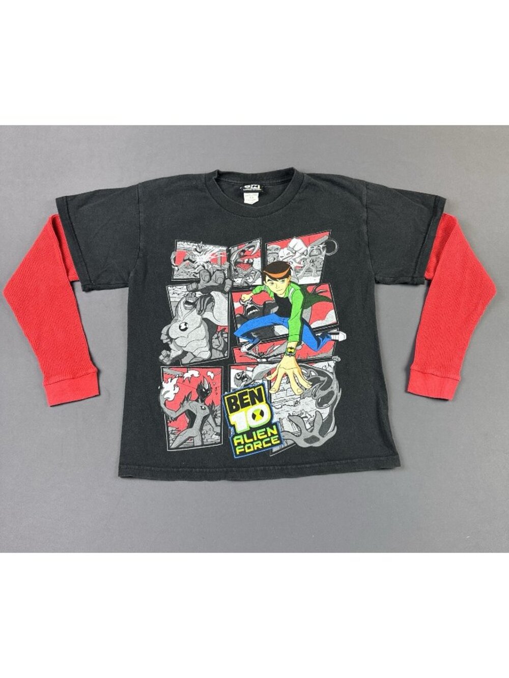 Rare Vintage Y2K Cartoon Network Ben 10 Alien Force TV Show Kids Youth Shirt Art